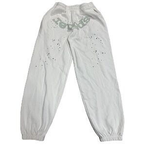 sp5der Worldwide Men's White Joggers NWOT Size L